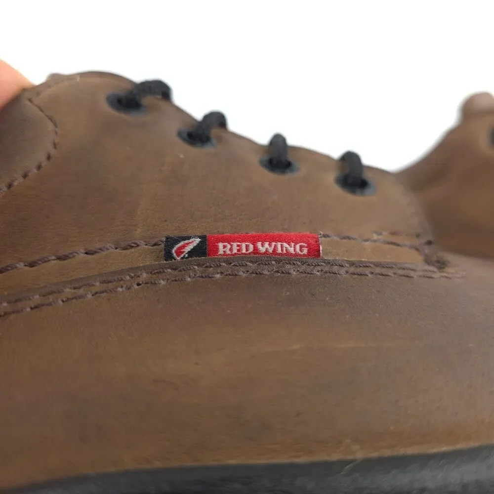 RED WING King Steel Toe Safety Work Shoe Low Top Oxford Brown Leather Workwear